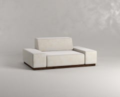 White One Seater Nube Sofa by Siete Studio