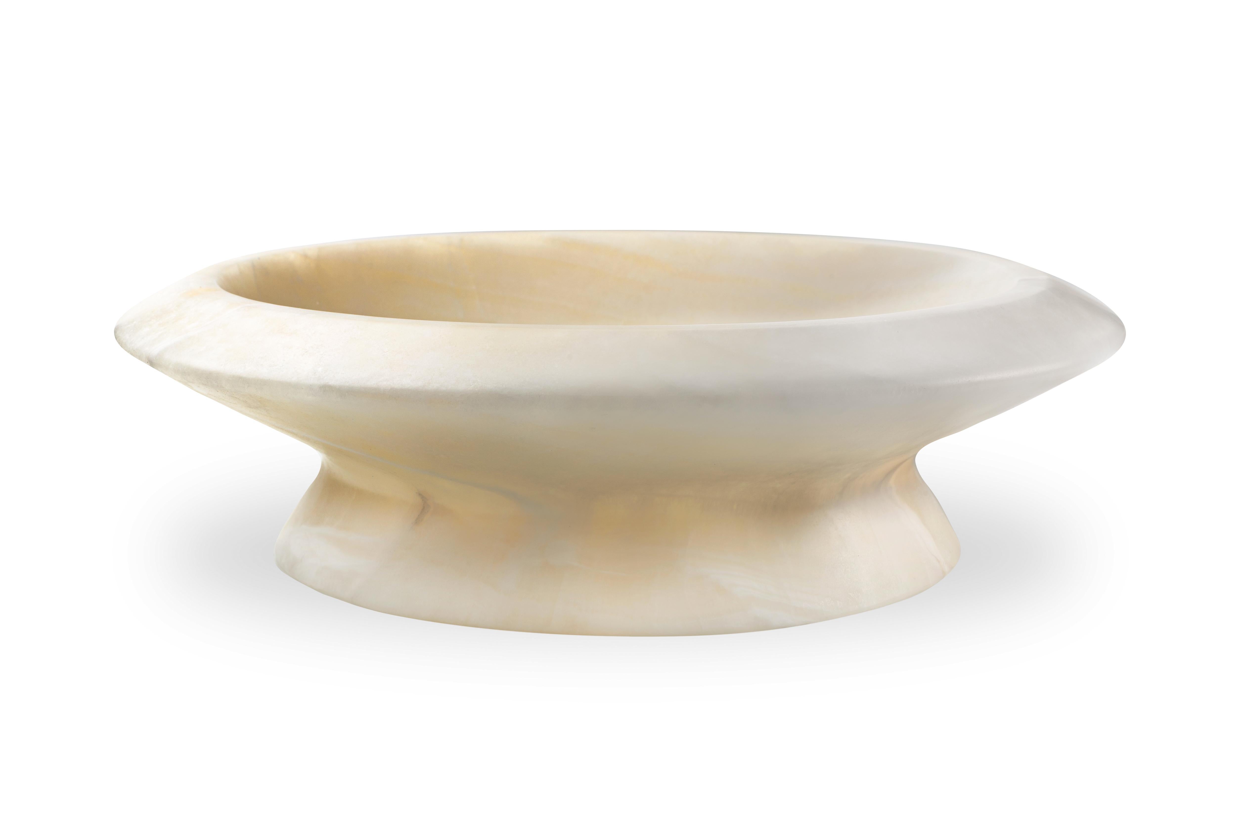 White onyx Amaltea by Ivan Colominas
Dimensions: 36.5 x 10 cm
Materials: Onice Bianco

Also Available: different marbles.

The collection is a tribute to one of Italy’s great masters of design and architecture: Angelo Mangiarotti, creator of