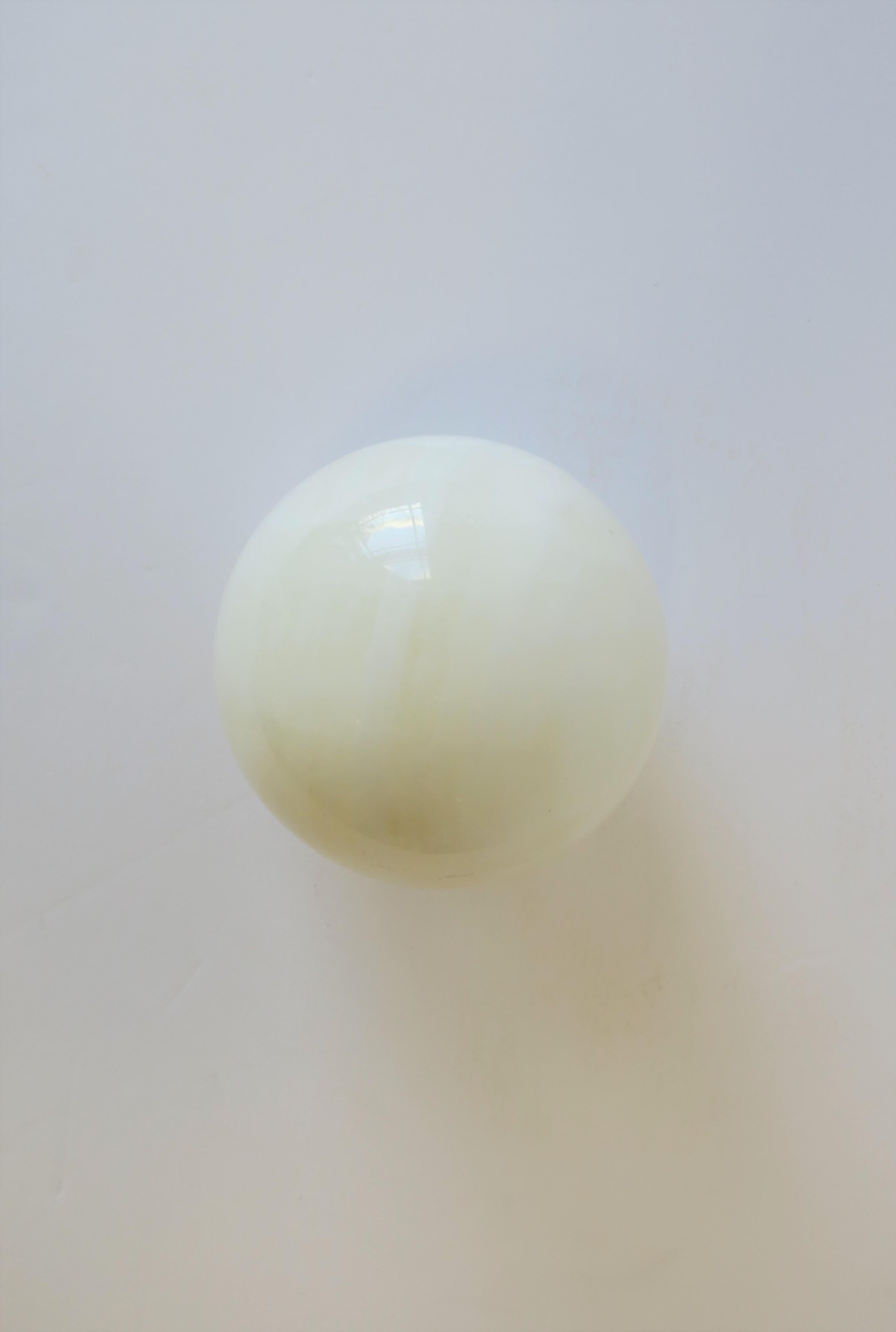 White Onyx Marble Ball Sphere Decorative Object 6