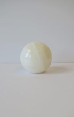 White Onyx Marble Ball Sphere Decorative Object