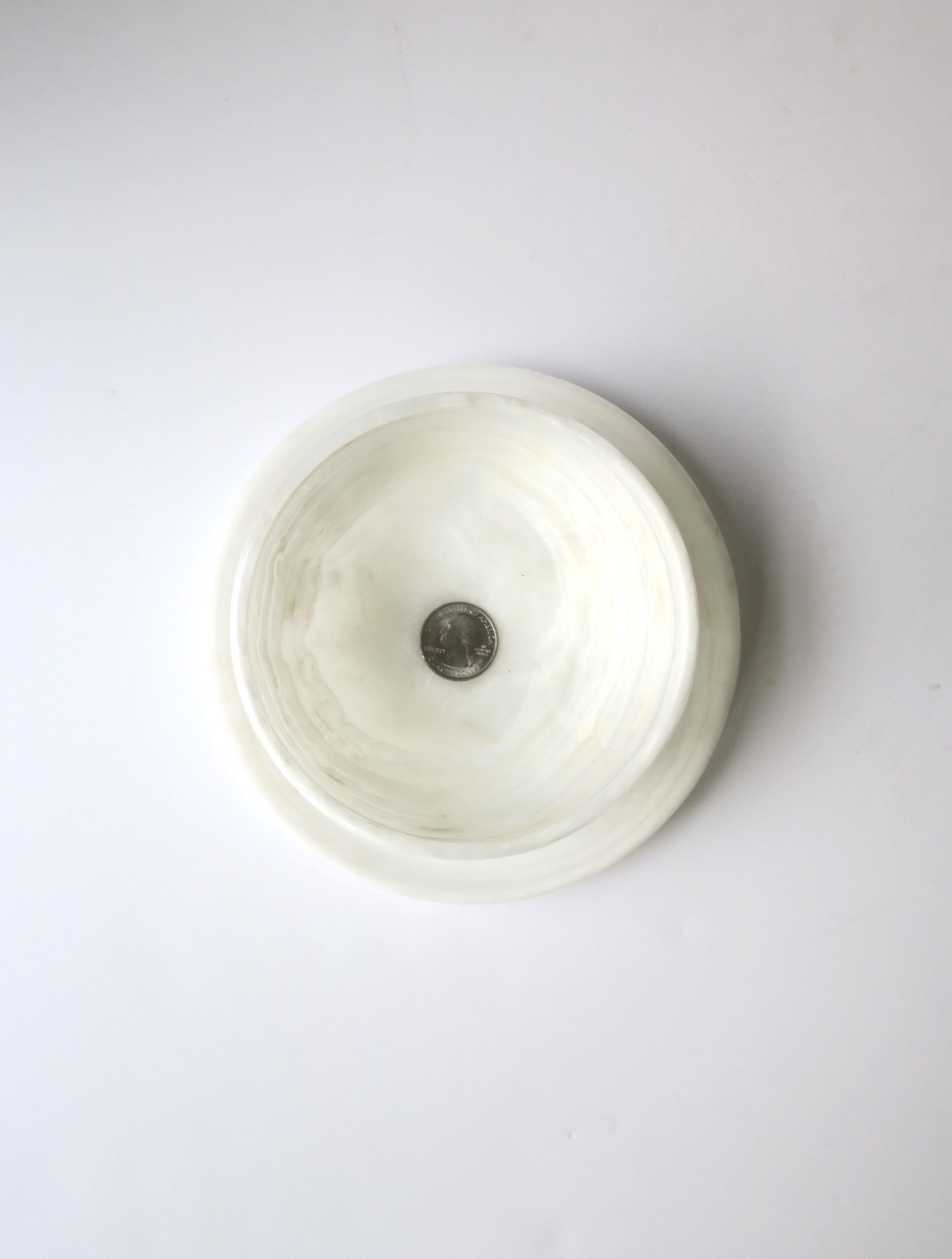 White Onyx Marble Bowl and Saucer 2