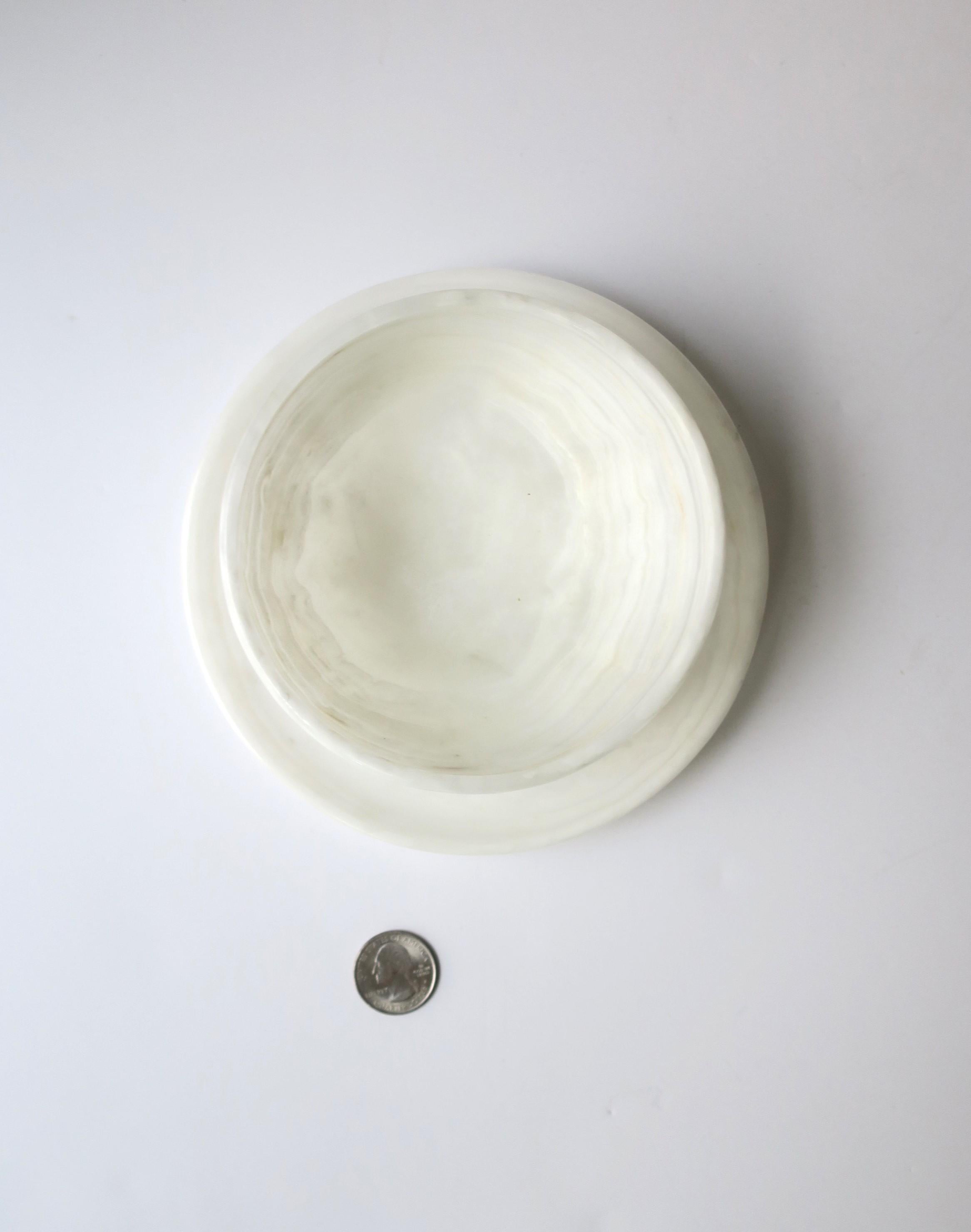 White Onyx Marble Bowl and Saucer 3