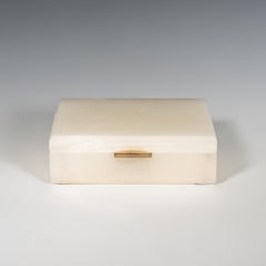 White Onyx Stone Box, circa 1940