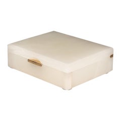 Boîte en pierre d'onyx blanc:: vers 1940