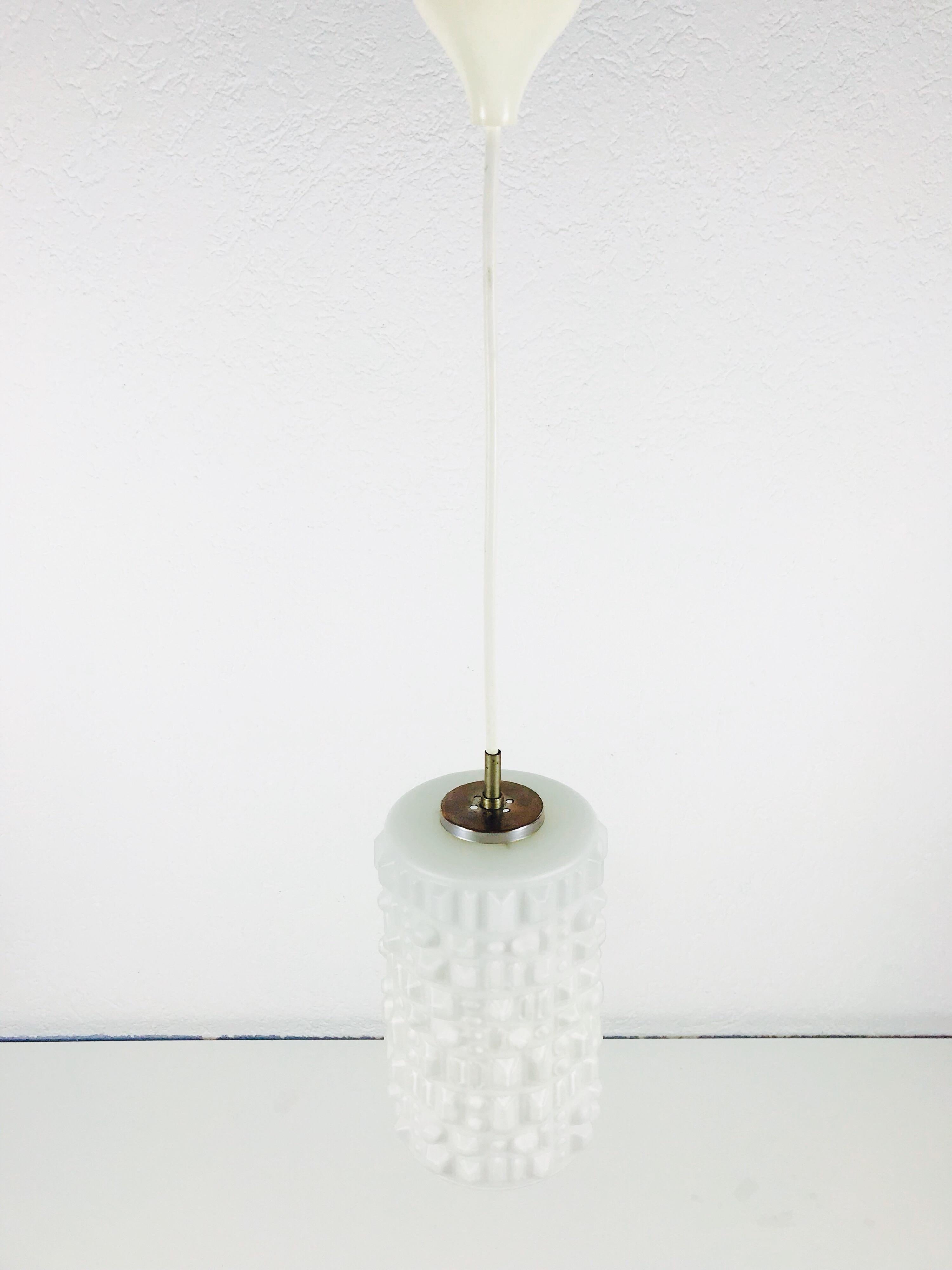 Late 20th Century White Opal Hanging Lamp by Peill and Putzler, 1970s, Germany For Sale