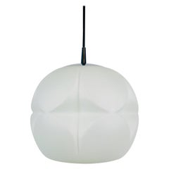 White Opal Hanging Lamp by Peill and Putzler, 1970s, Germany