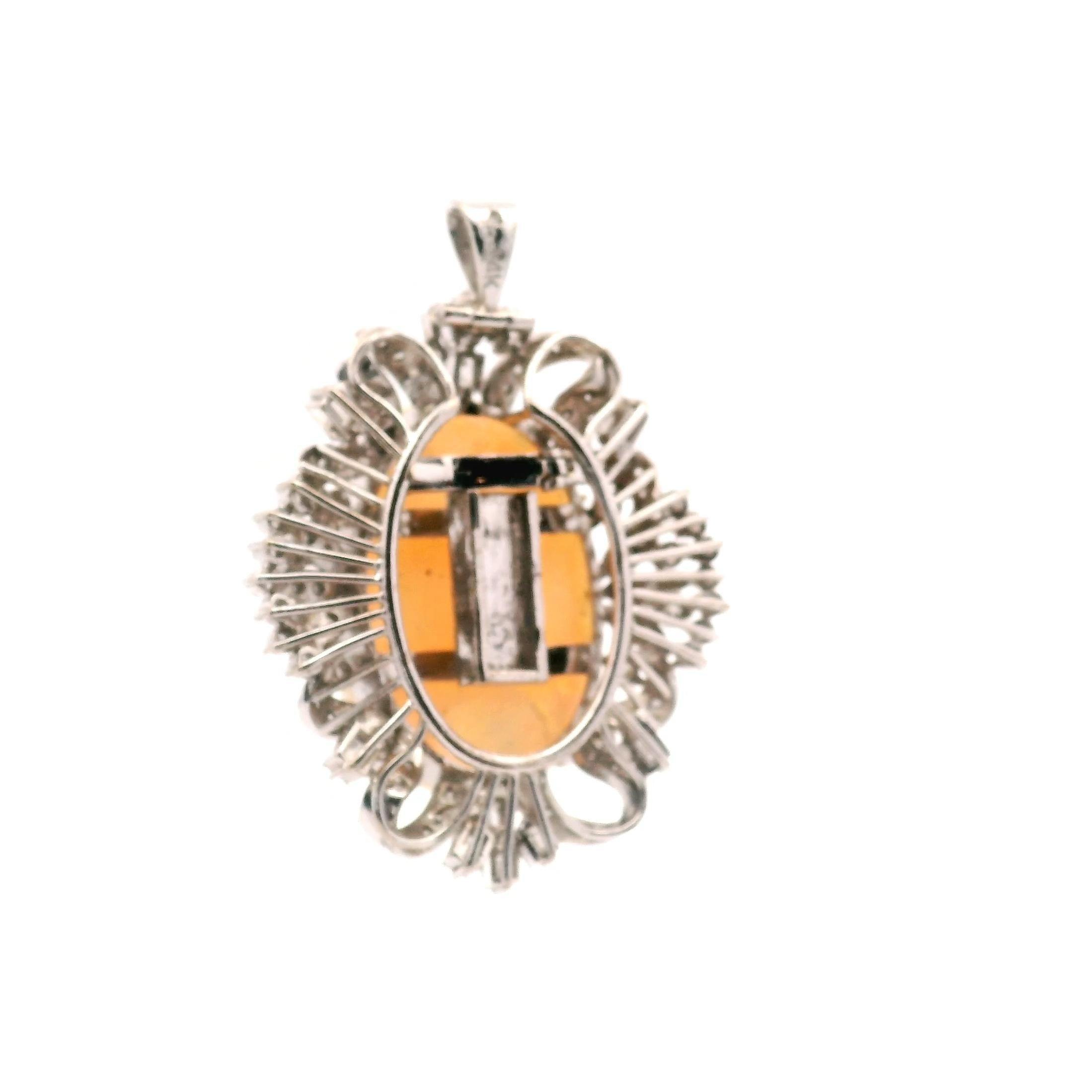 Ciondolo/anello in opale bianco in vendita 8