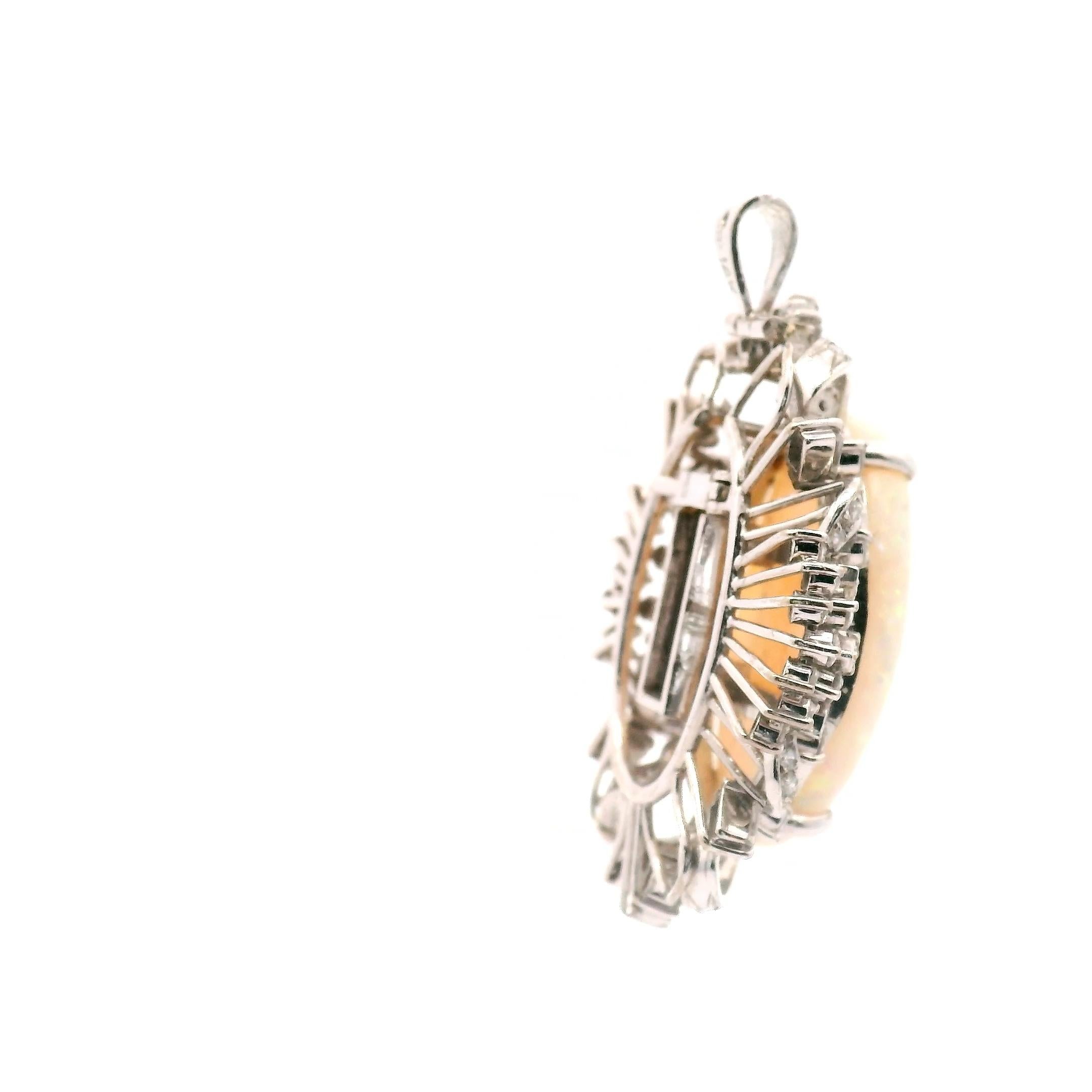 Ciondolo/anello in opale bianco in vendita 9