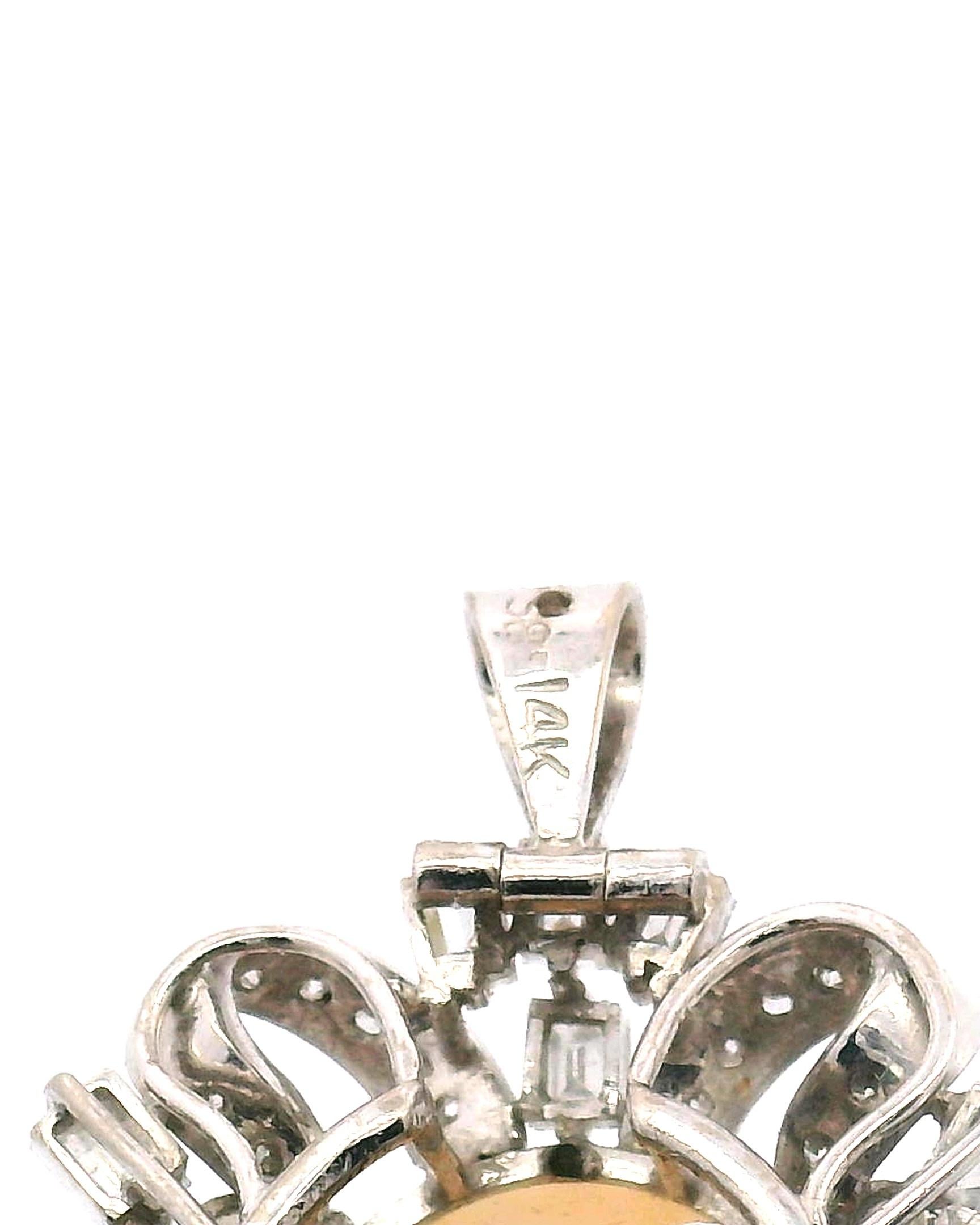 Ciondolo/anello in opale bianco in vendita 12