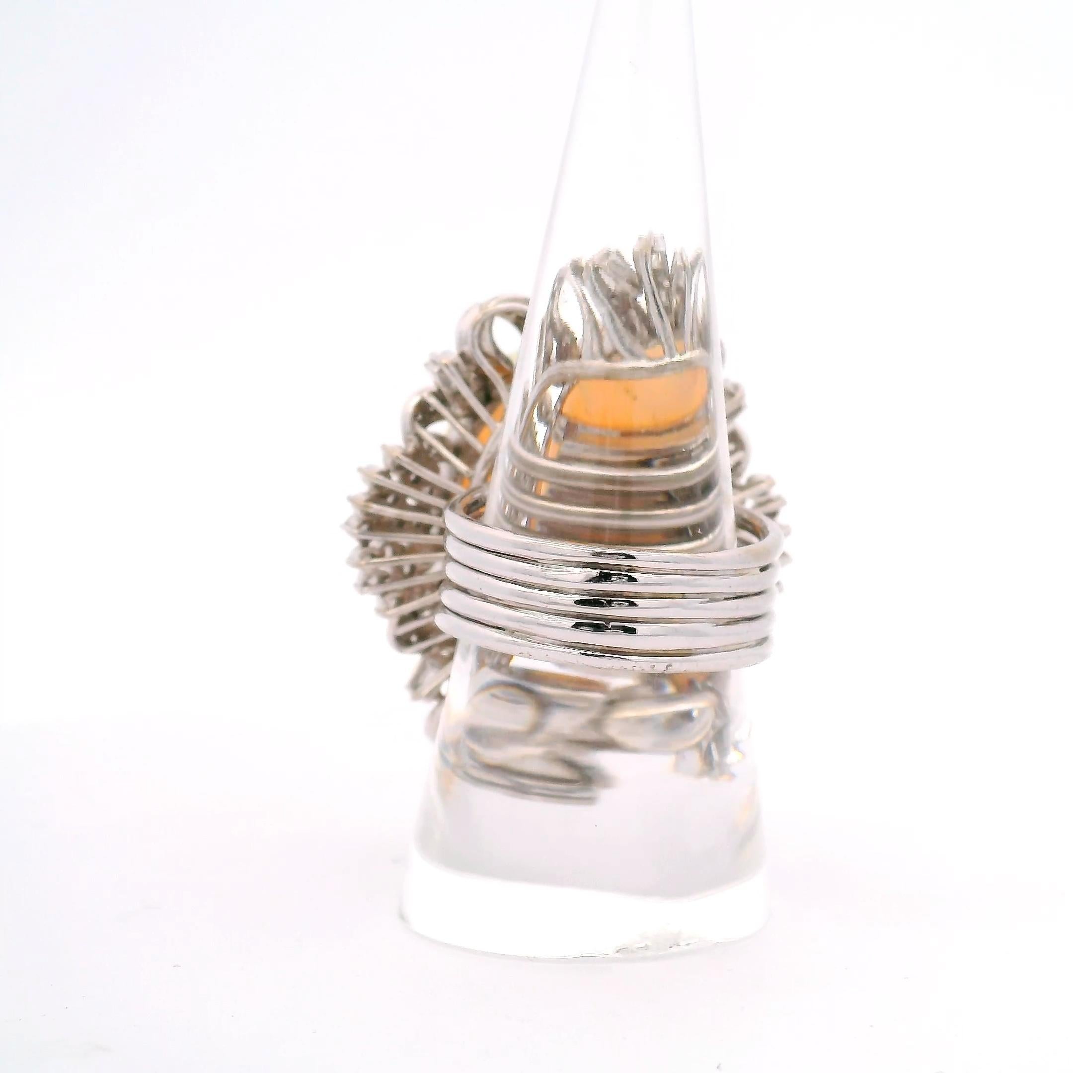 Ciondolo/anello in opale bianco in vendita 5