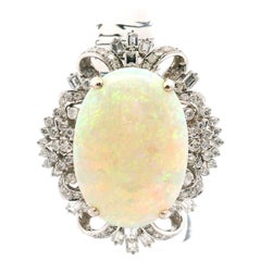 Ciondolo/anello in opale bianco