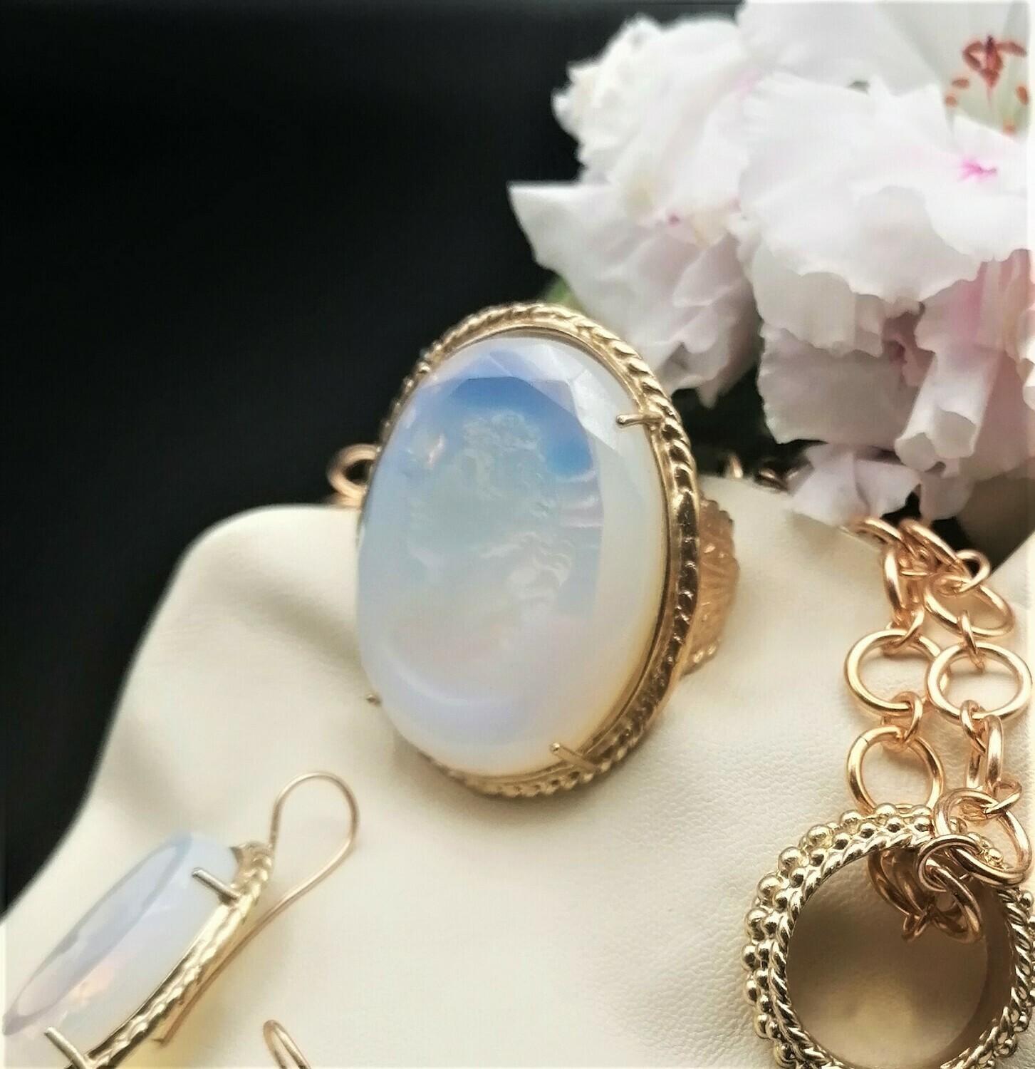 pure white opal