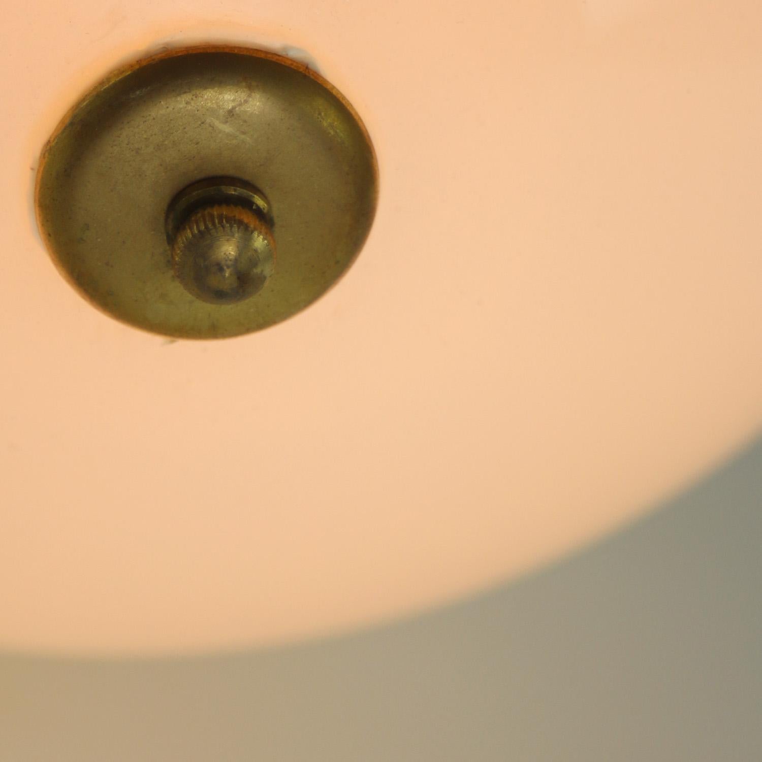 White opaline Art Deco Flush Mounts For Sale 3