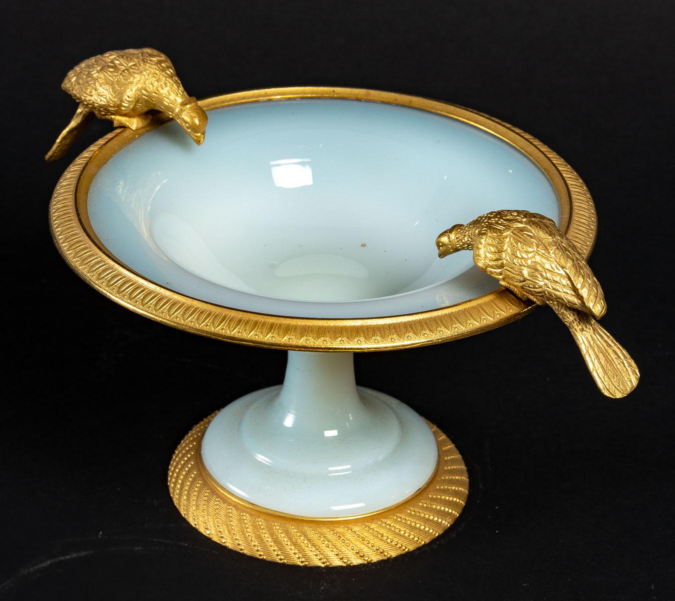Opaline Glass White Opaline Bowl, 19th Century