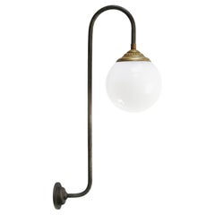 White Opaline Brass Cast Iron Sconces Wall Lights