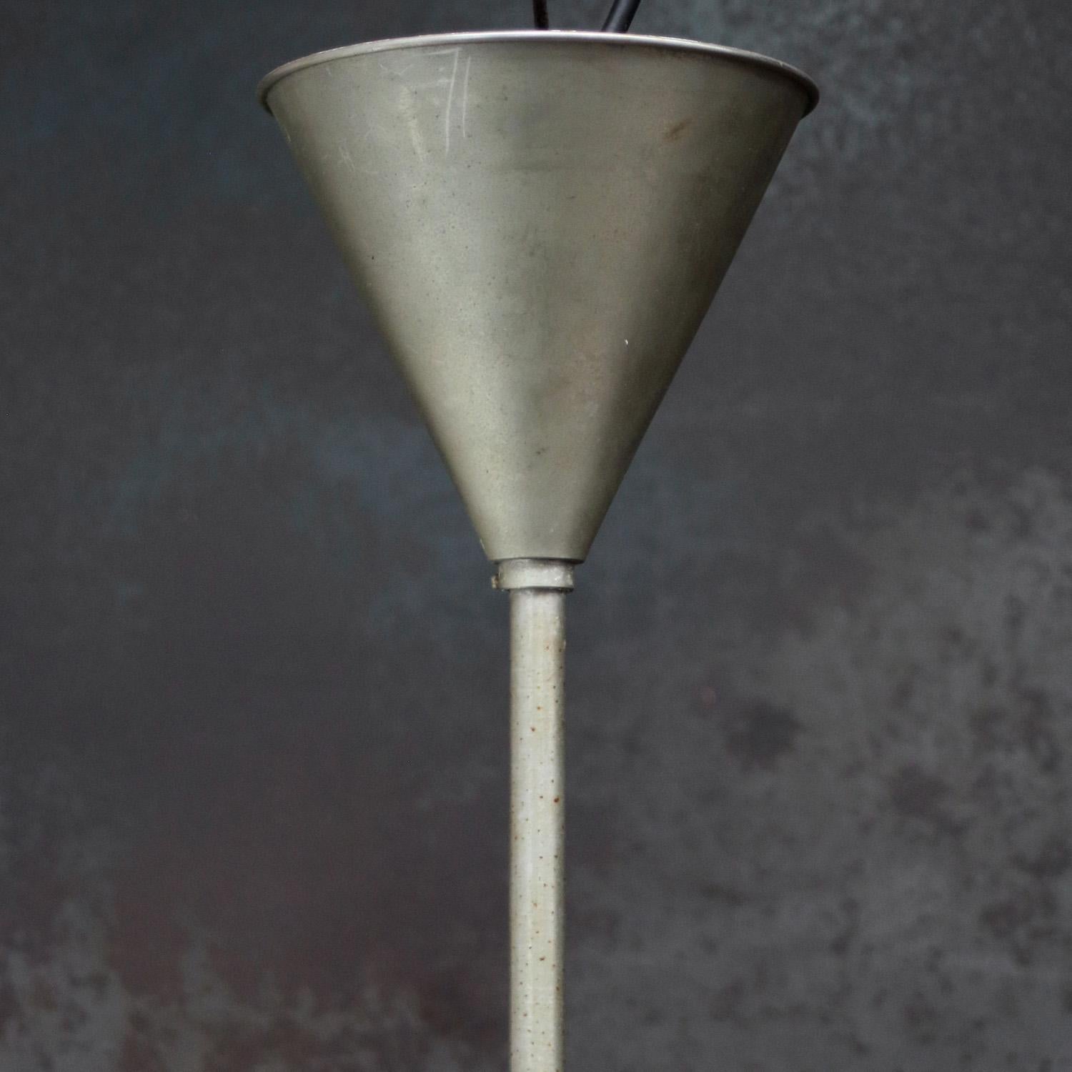 Glass White opaline drip shape glass pendant by Gispen, Holland