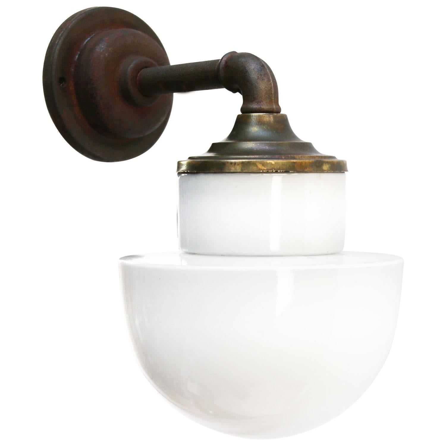 vintage milk glass wall sconce