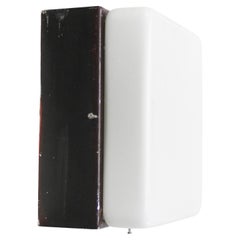 White Opaline Glass Iron Scone Flush Mount