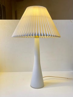White Opaline Glass Table Lamp by Ernest Voss for Le Klint, 1950s