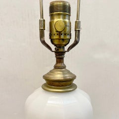 White Opaline Glass table Lamp