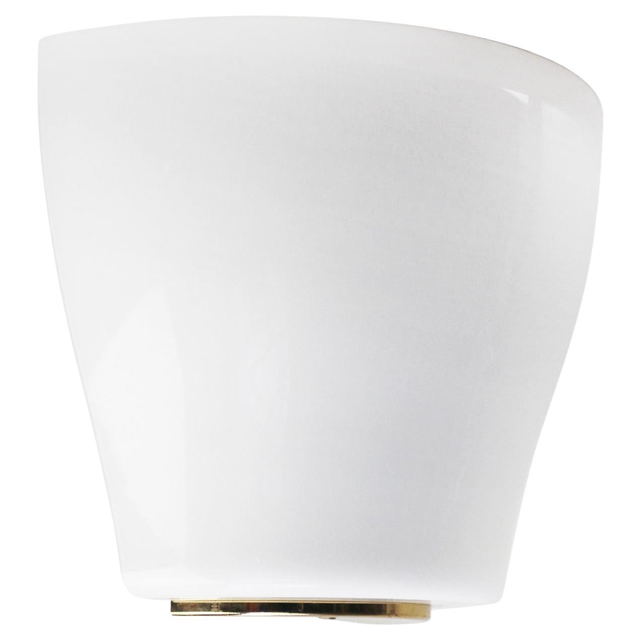 Weißes Opalglas Vintage Messing Wandlampen