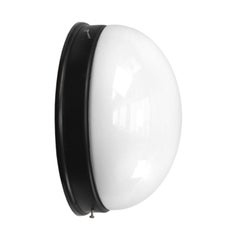 White Opaline Glass Vintage Industrial Bakelite Ceiling Wall Lamp Scones (7x)