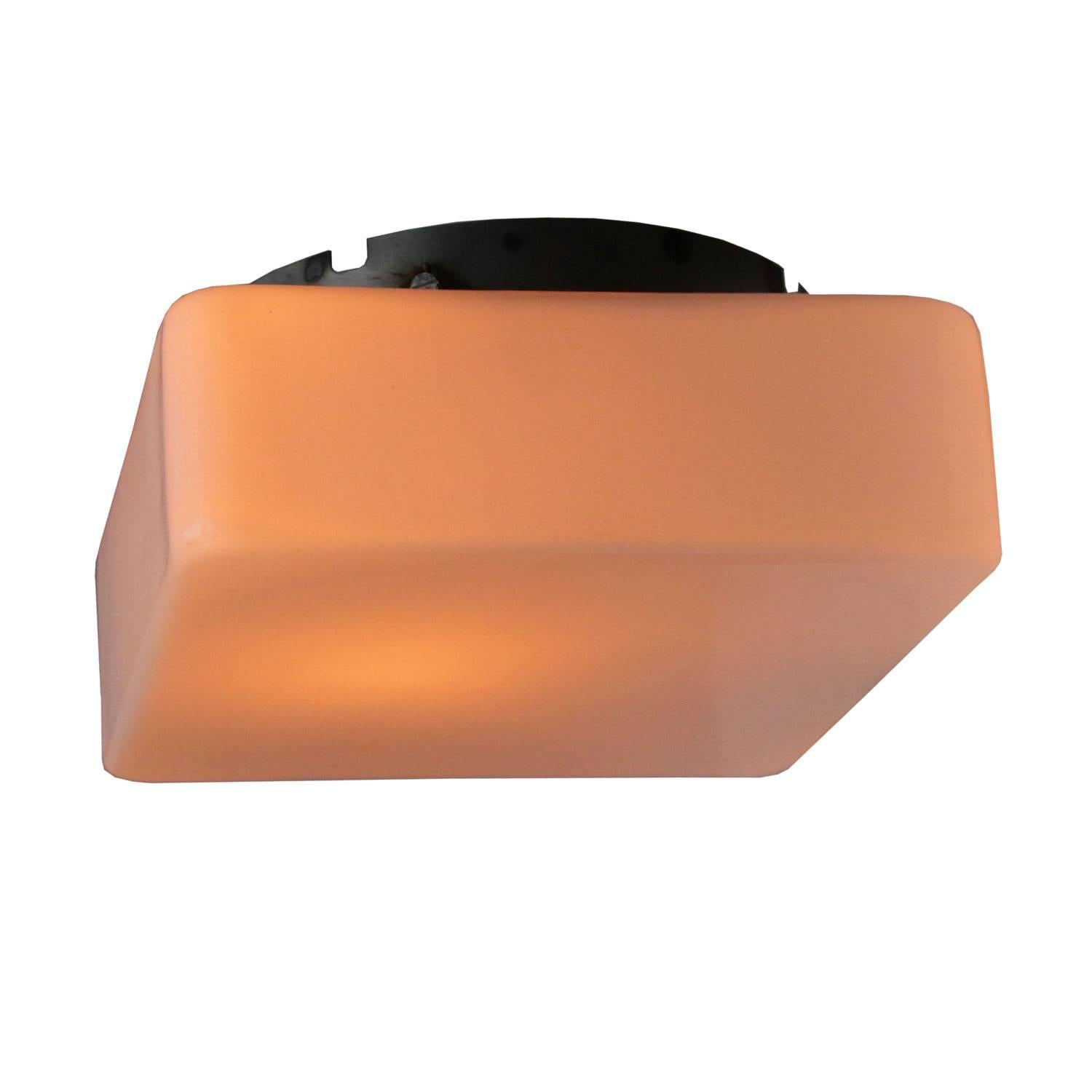 Industrial ceiling and wall lamp. Metal base with white Opaline glass.

Weight: 2.2 kg / 4.9 lb

All lamps have been made suitable by international standards for incandescent light bulbs, energy-efficient and LED bulbs. E26/E27 bulb holders and new