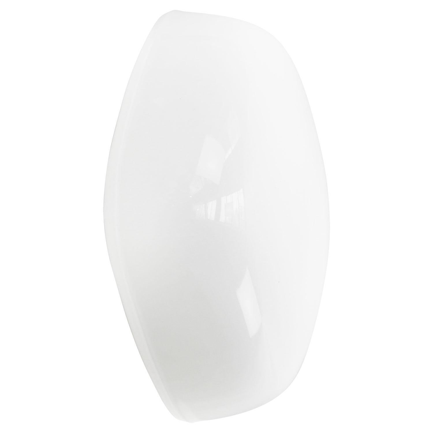 German White Opaline Glass Wall Lamp Sconce Flush Mount by RZB Rudolph Zimmerman