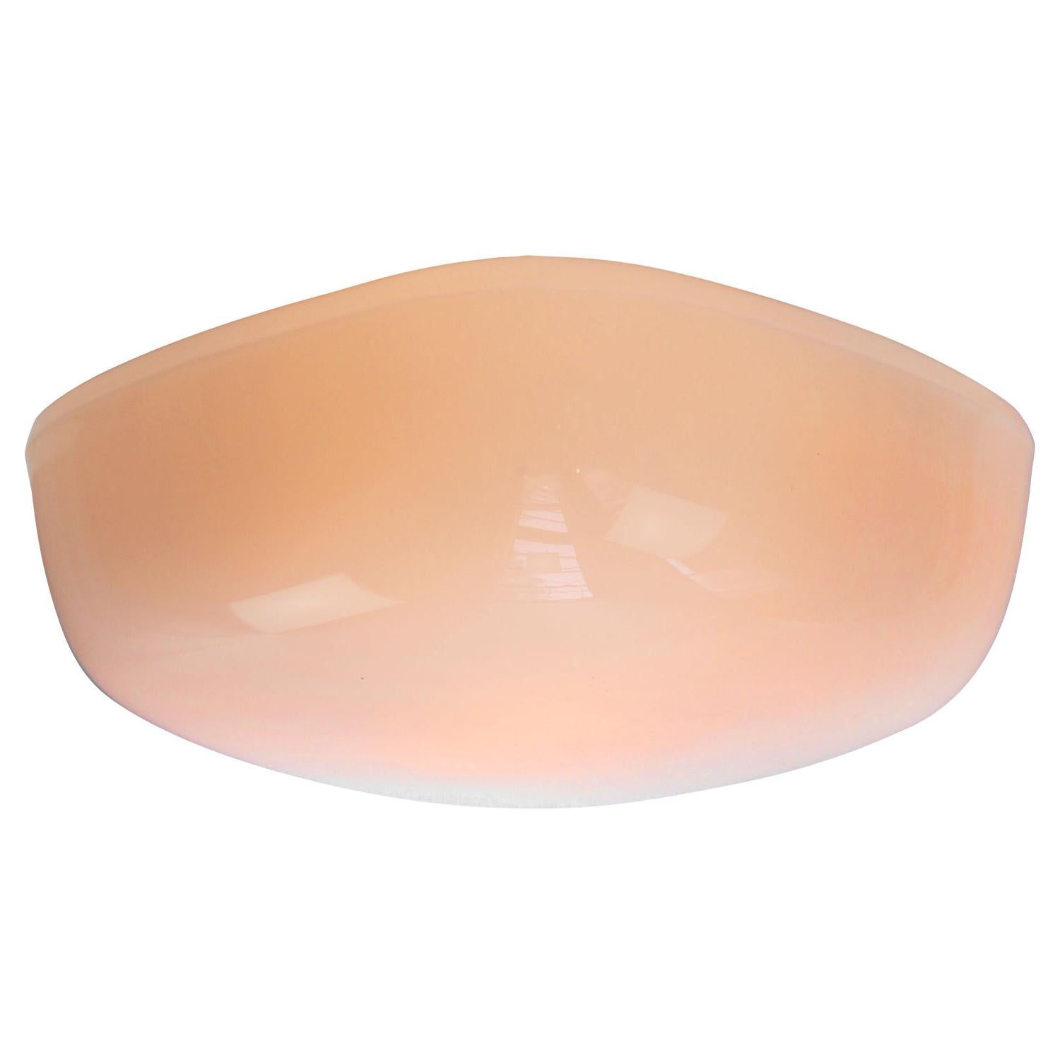 White Opaline Glass Wall Lamp Sconce Flush Mount by RZB Rudolph Zimmerman In Good Condition In Amsterdam, NL