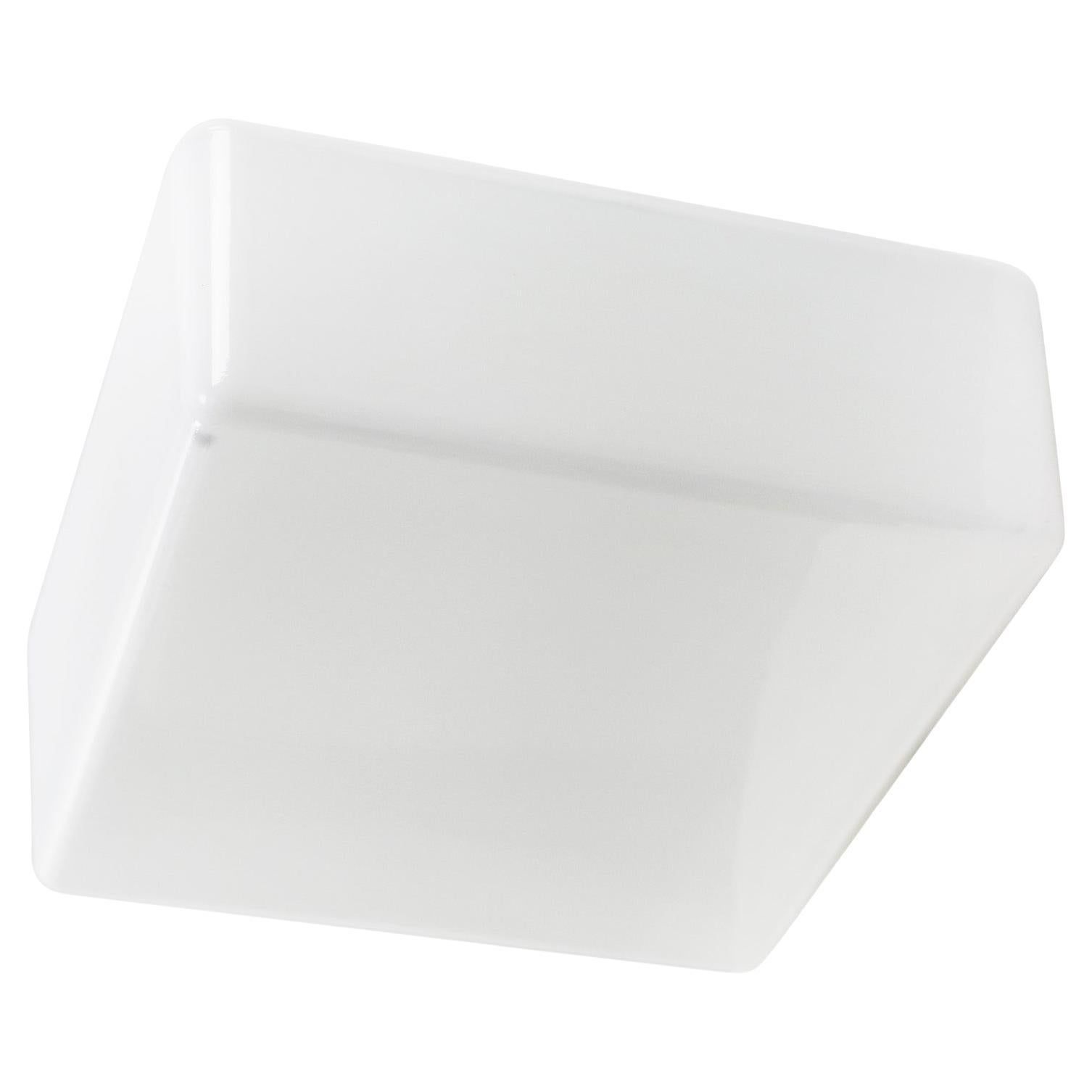 White Opaline Glass Vintage Wall Sconces Flush Mounts by RZB Rudolph Zimmerman