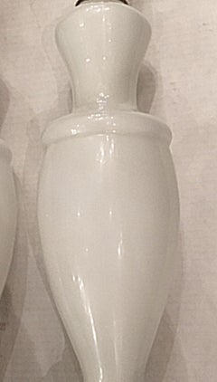 White Opaline Lamps with Floral Decoration