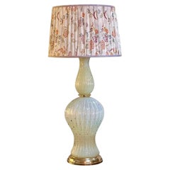White Opaline Murano Glass Table Lamp Circa 1960 White Opaline Murano Glass Table Lamp Circa 1960
