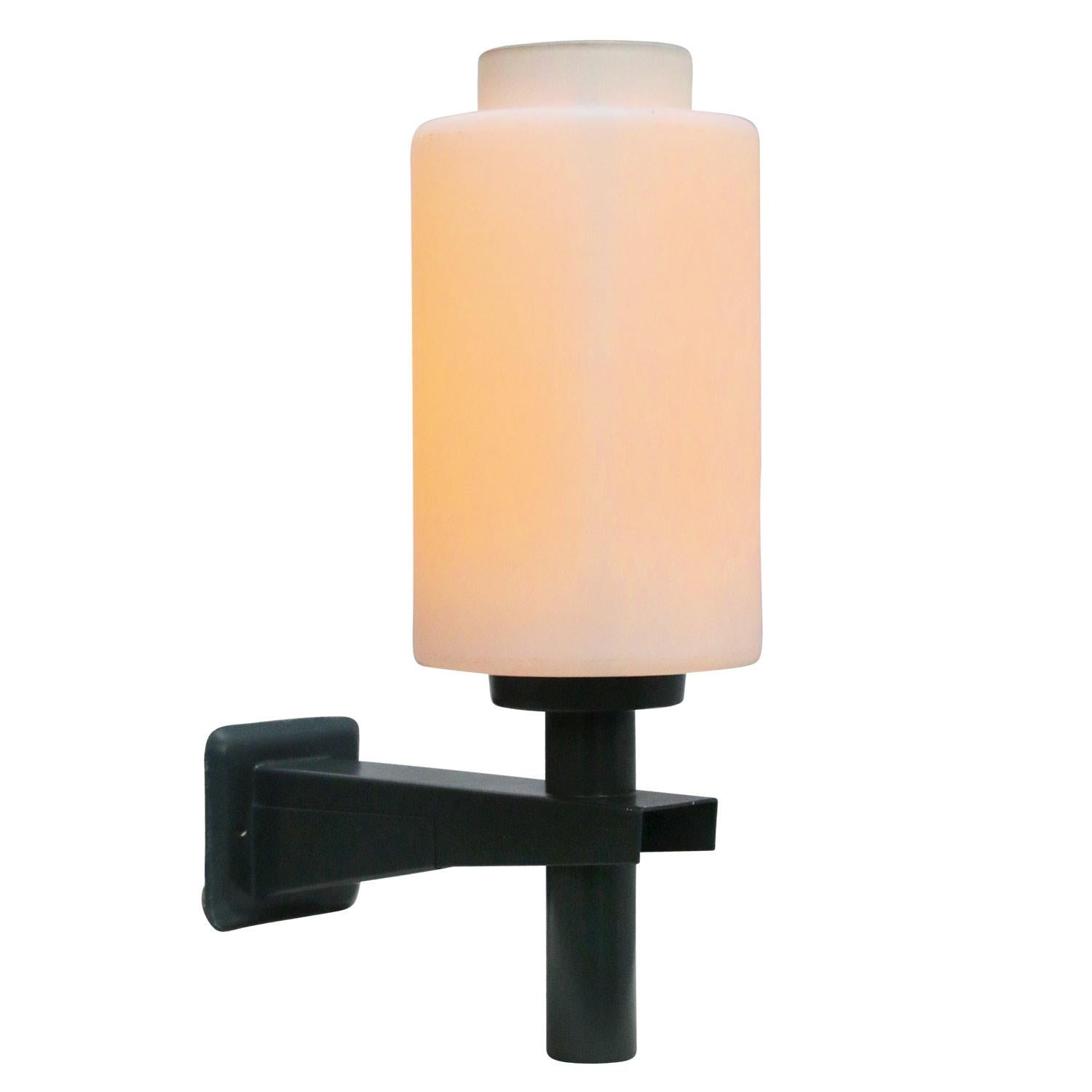 Metal and opaline glass wall lamp.
Used in a Dutch monastery

wall plate 8.5 × 8.5 cm

for use inside only

Weight: 1.50 kg / 3.3 lb

Priced per individual item. All lamps have been made suitable by international standards for incandescent