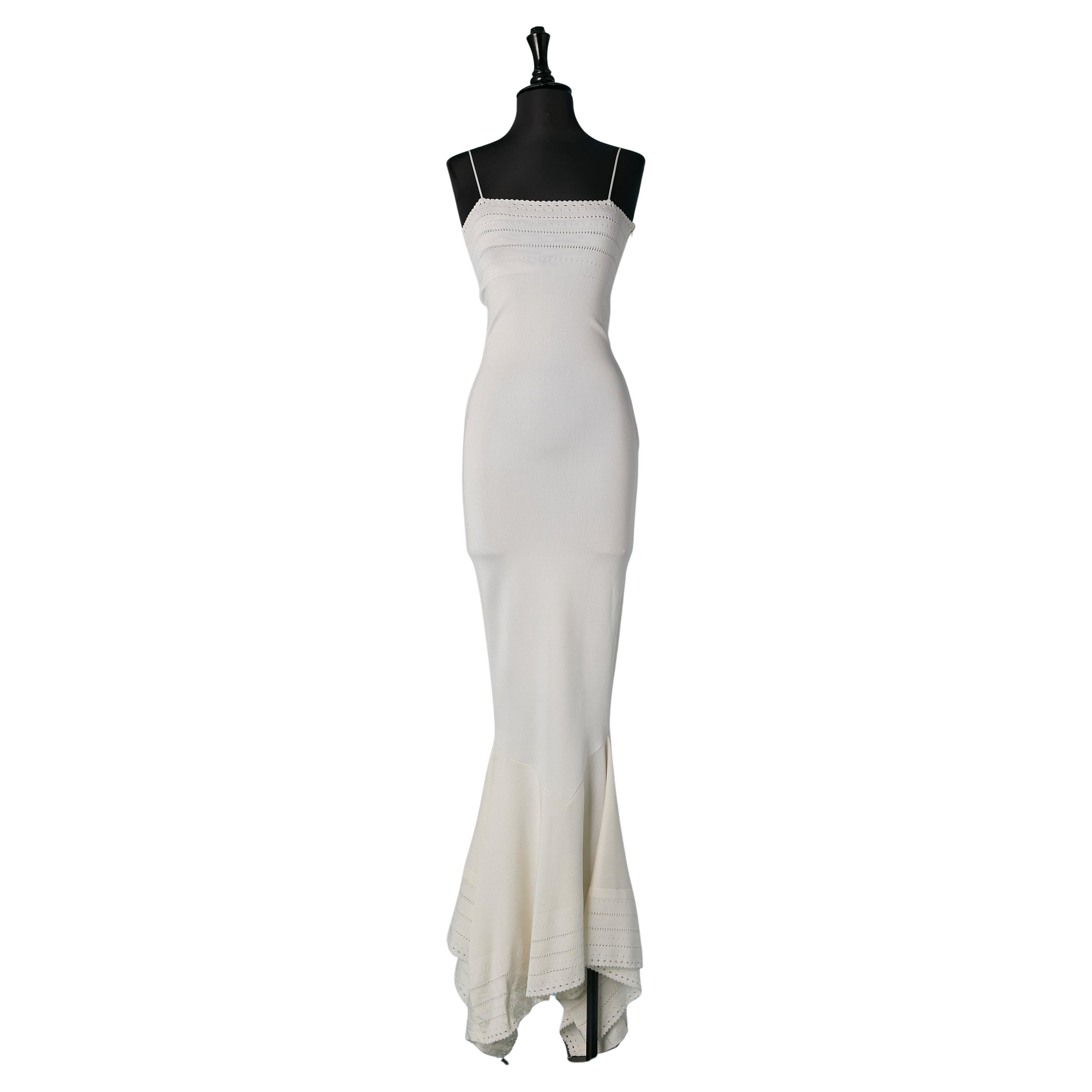 Weißes durchbrochenes Strickkleid für den Abend (oder die Hochzeit) ALEXANDRE VAUTHIER