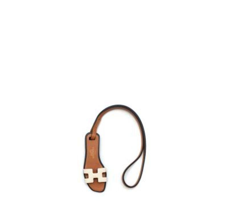 Hermes Craie Epsom Oran Nano Charm
 
 Charm in Epsom and Butler calfskin and Hunter cowhide with 