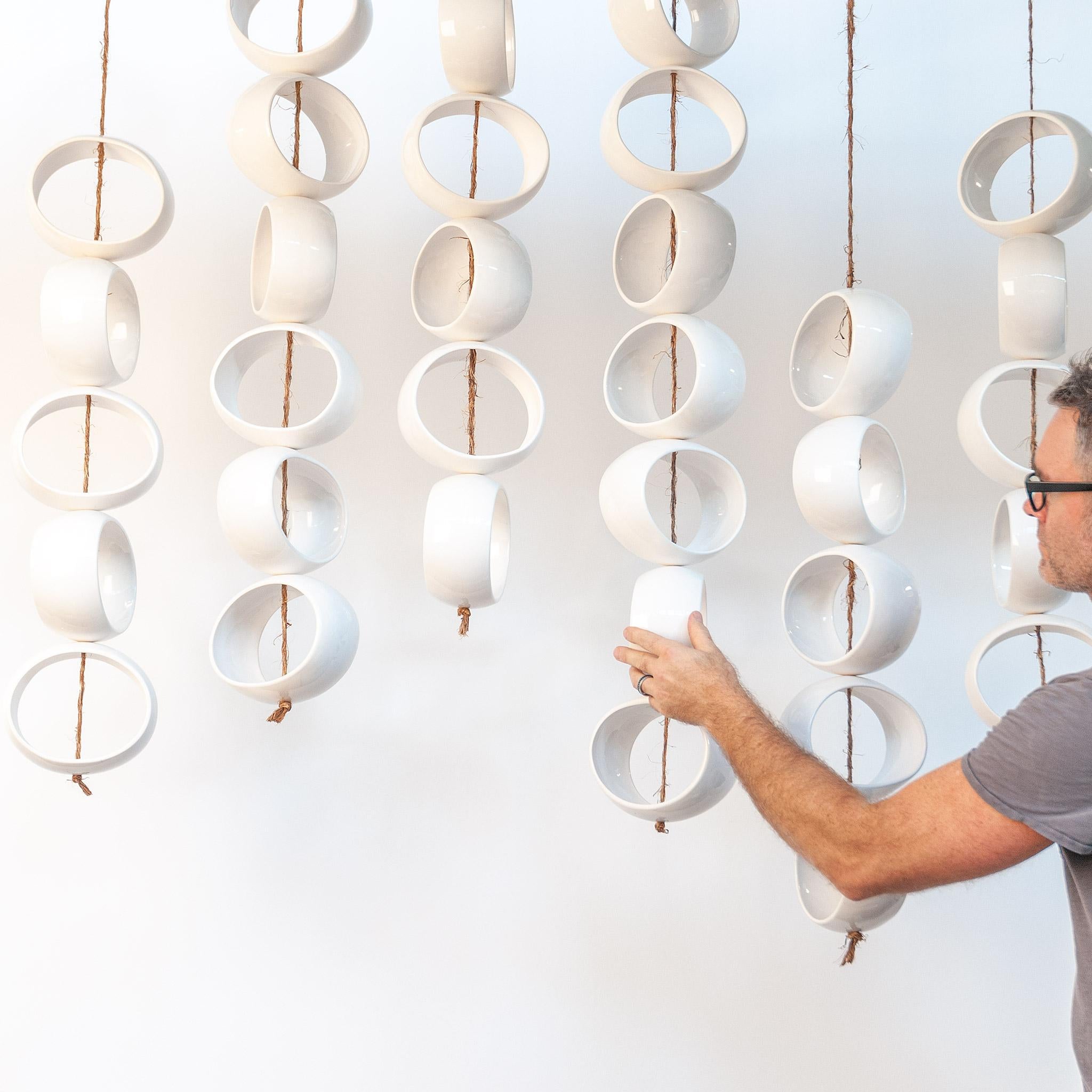 Escultura Orbe Blanco Cerámico en venta