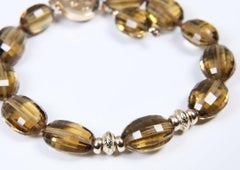 Golden Quartz and Gold Bracelet