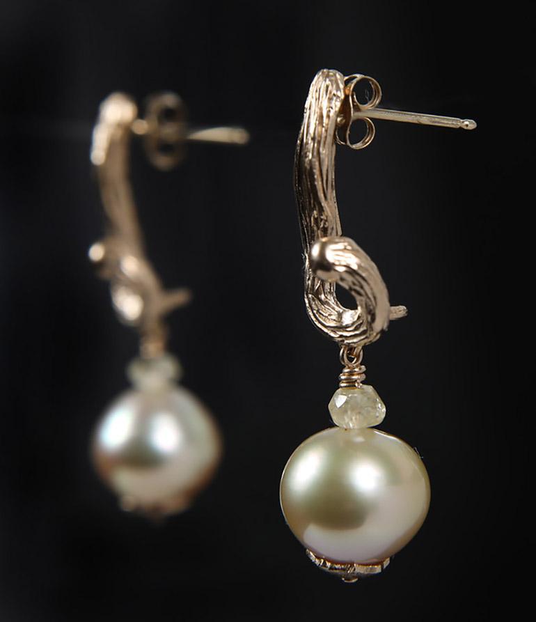 sterling silver sapphire drop earrings