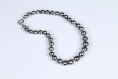 White Orchid Studio Refined Power Black South Sea Pearls Gold Necklace