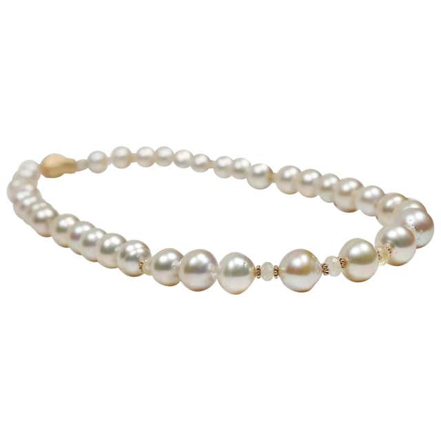 Golden South Sea Pearls, Honey Carved Jade, Bohemian Chic 18 Karat Gold ...
