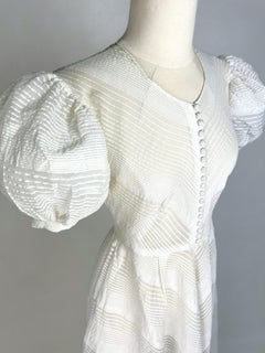 White Organdy Dress for the Debutantes' Ball - France, Around 1955