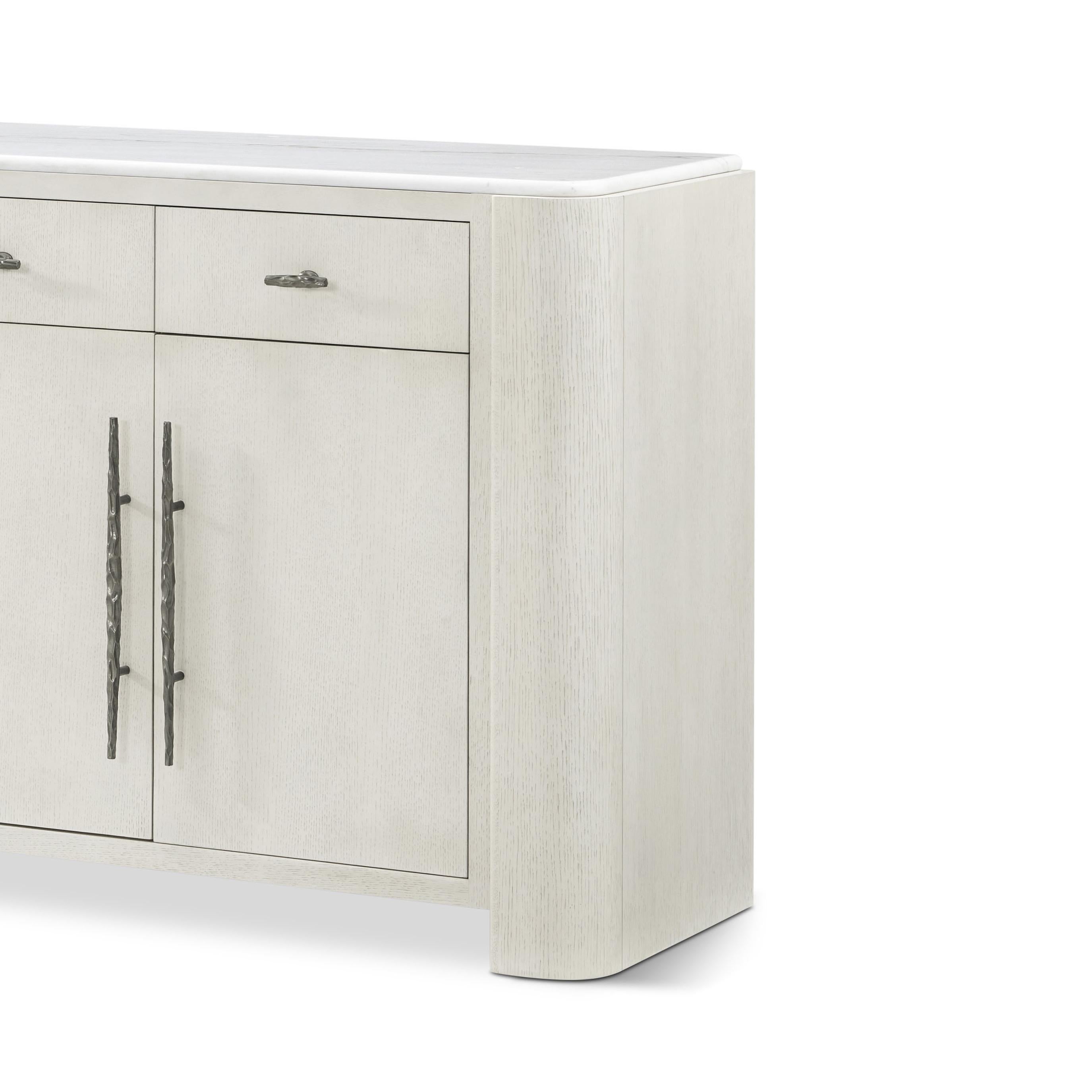 Weißes organisches modernes Buffet-Sideboard in Weiß (Organische Moderne) im Angebot
