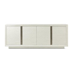 White Organic Modern Media Cabinet