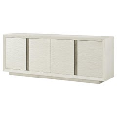 White Organic Modern Media Cabinet