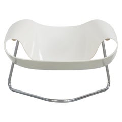 White Original Fiberglass "Ribbon Chair" Model no CL9, Fiarm
