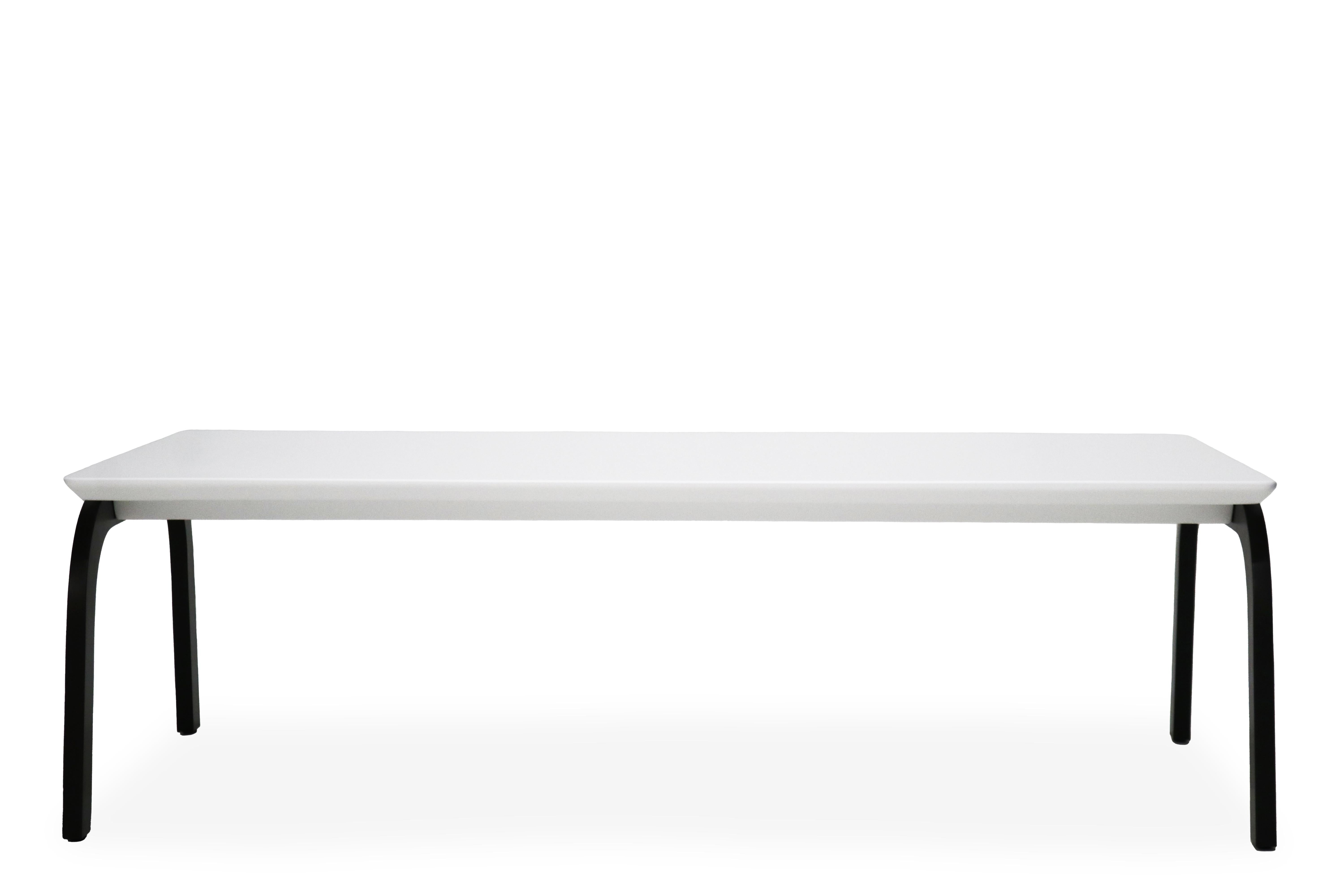 Table basse en ruban blanc résistant à l'extérieur avec pieds laqués Brown Neuf - En vente à Santo Tirso, PT