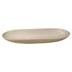 Plateau ovale en marbre blanc, Chine, Contemporary
