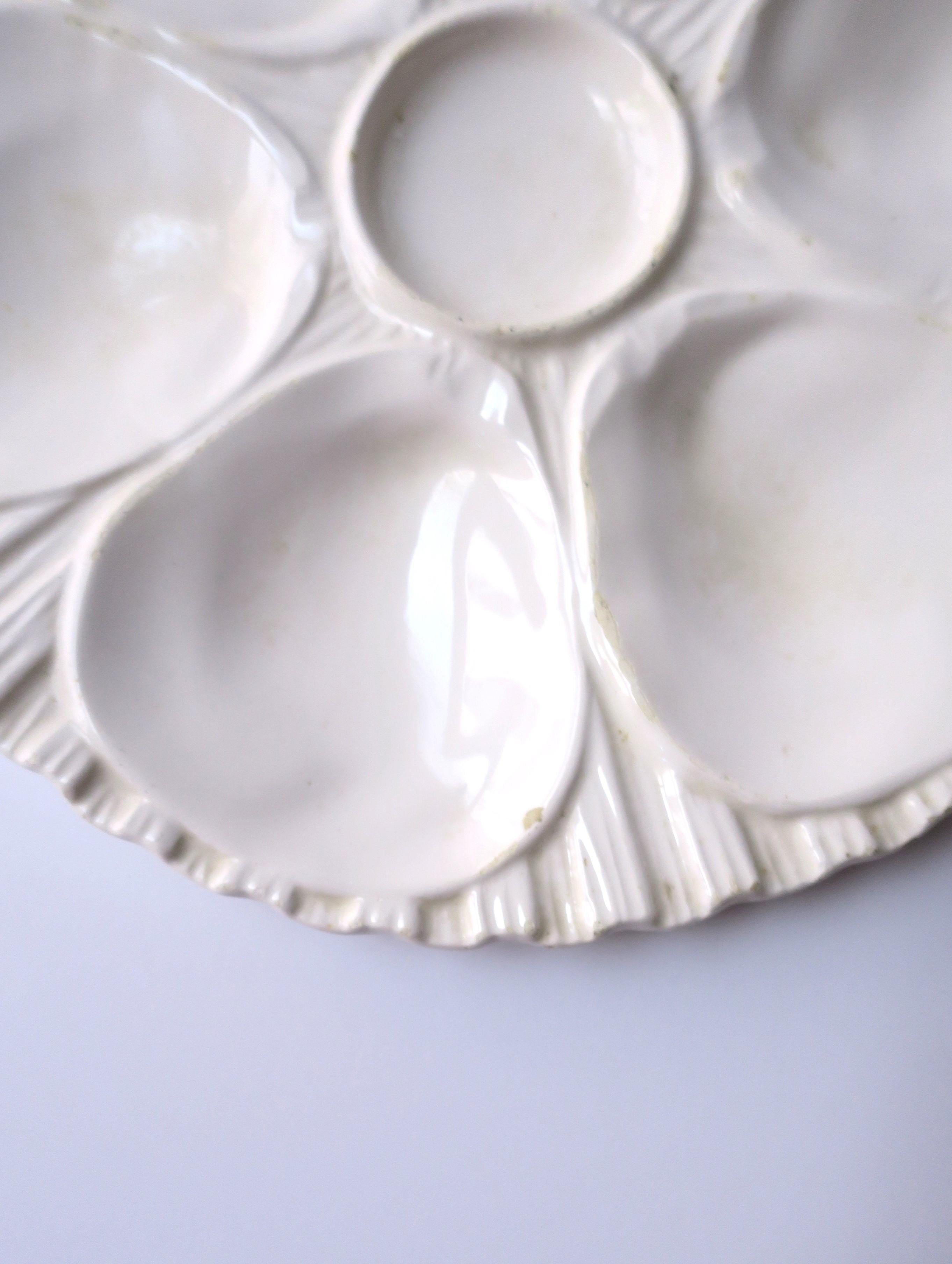 White Oyster Plate, Pair For Sale 1