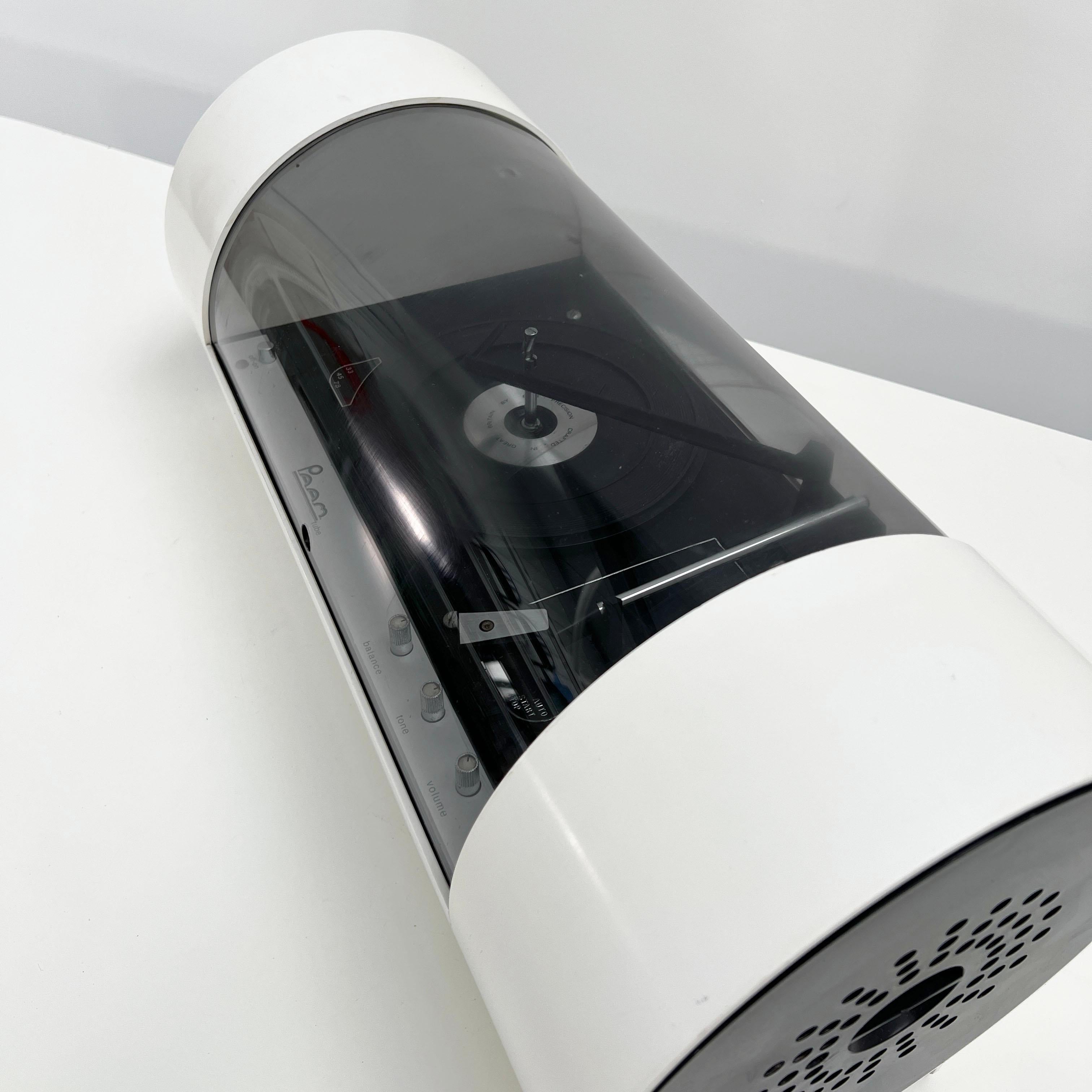 White PAAM Tube Turntable Stereo Console by Yonel Lebovici, 1968 3