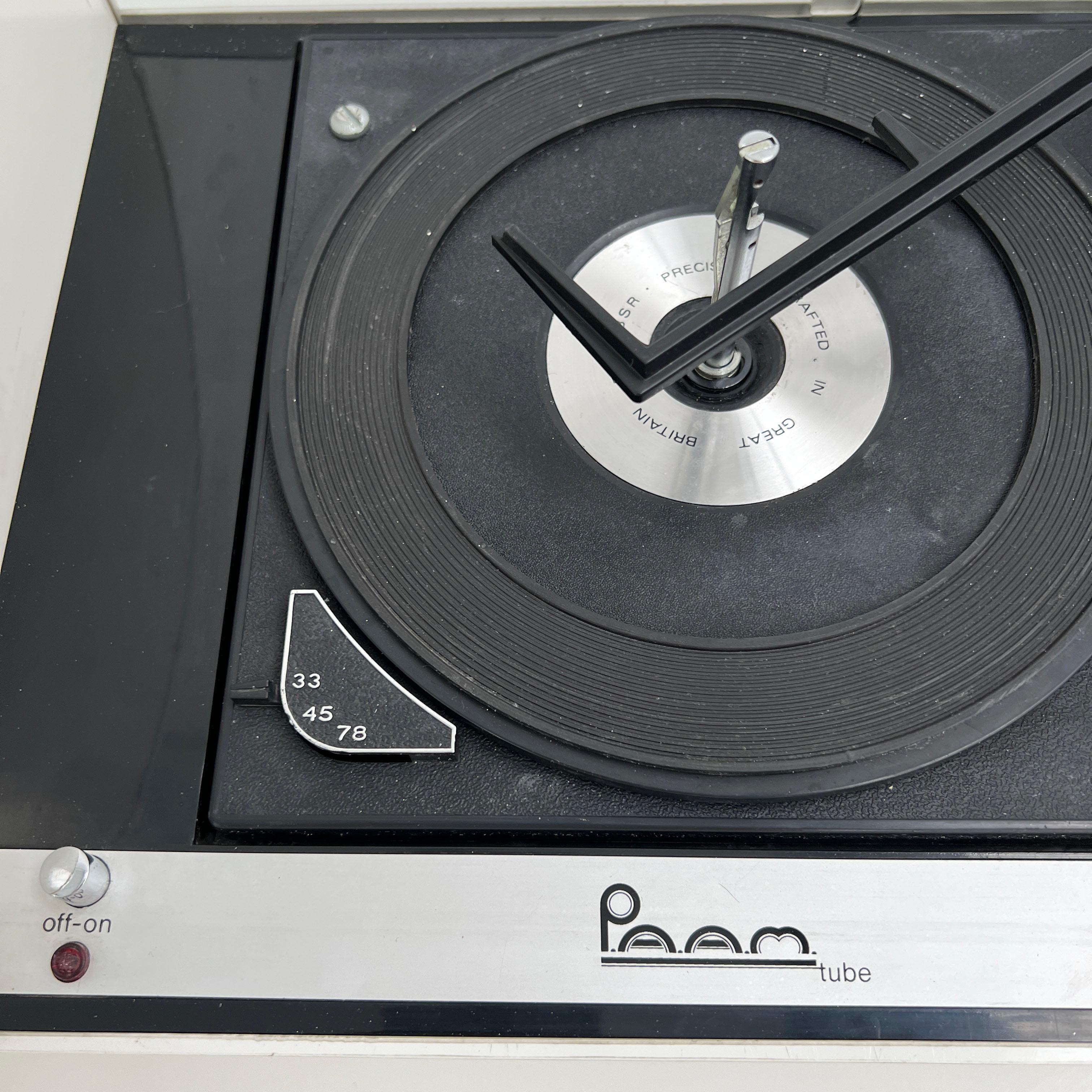 White PAAM Tube Turntable Stereo Console by Yonel Lebovici, 1968 4